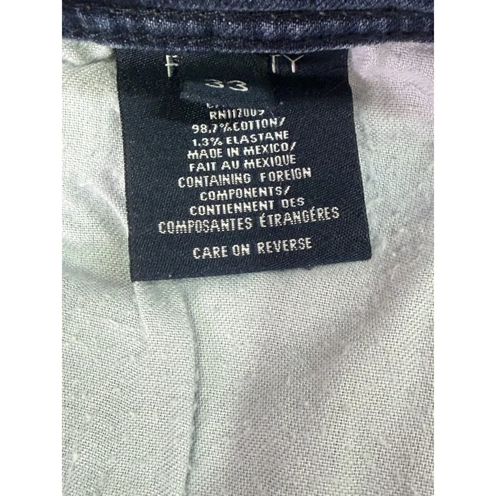 Fidelity Denim Jeans Mens 33x31 Blue Straight Slim Jimmy Medium Wash Stretch